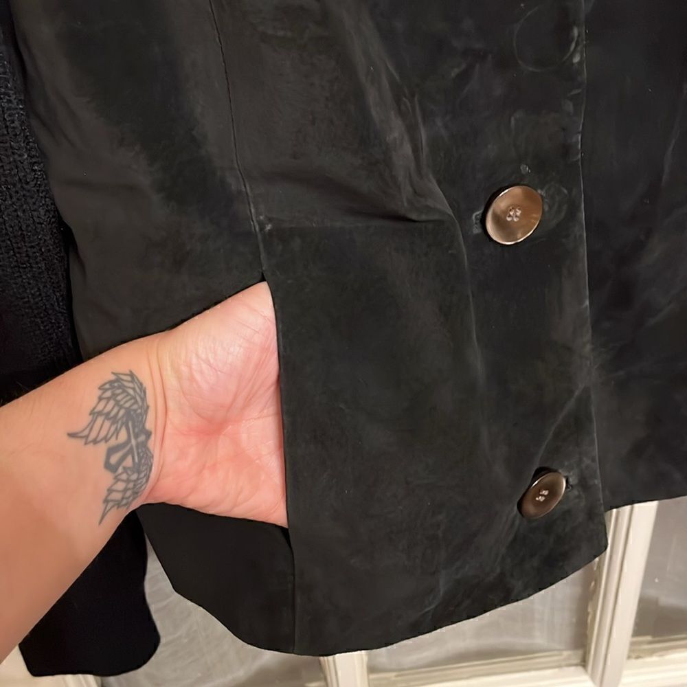 Anne Klein Leather And Knit Jacket/ Cardigan - Picture 8 of 15